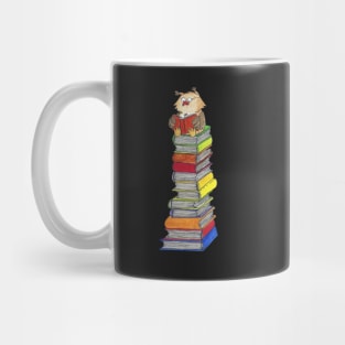 Cute Owl Reading a Book Mug